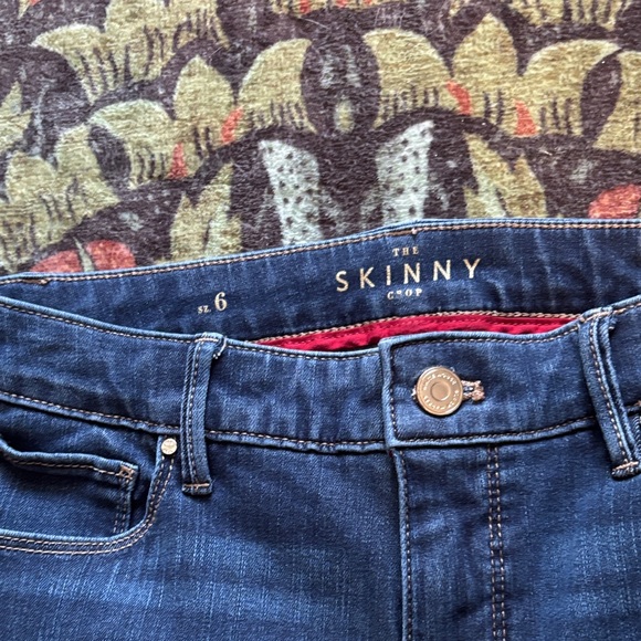 WHBM White House Black Market Dark Blue Skinny Crop Jeans - Picture 2 of 10